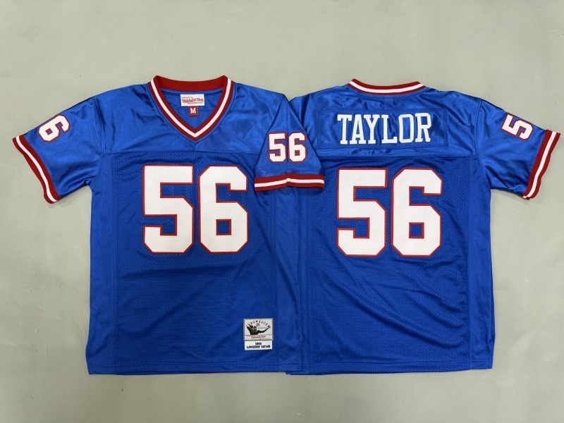 Youth New York Giants #56 Taylor Blue Throwback Limited Nike NFL Jersey 01